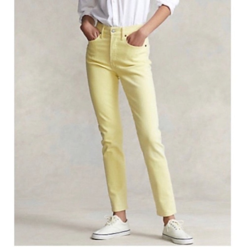 Polo Ralph Lauren Denim Callen High-rise Slim Jeans in Yellow